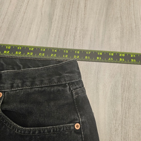 Vintage Levis 505 Black Jeans Mens Regular Fit Straight Leg Denim Pants W34 L34 - Picture 4 of 7